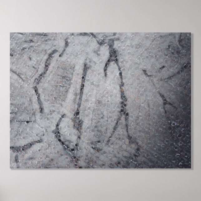 Industrial Botanical Silver Foil Print (Front)