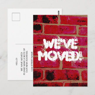 Industrial Brickwork We've Moved Announcement Postcard