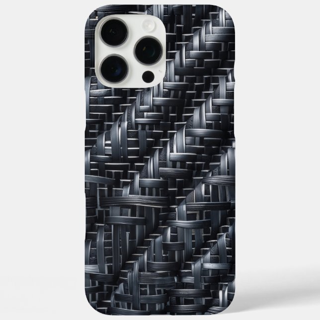 Industrial Carbon Fiber Weave Textured 3D Pattern Case-Mate iPhone Case (Back)