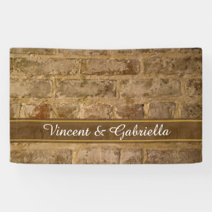 Industrial Chic Bricks Wedding Banner