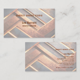 Industrial Chic Copper Facet Business Card