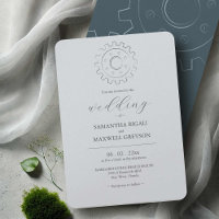 Industrial Chic Grey Wedding Invitations