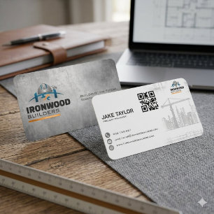 Industrial Concrete Ironwood Construction Business Card