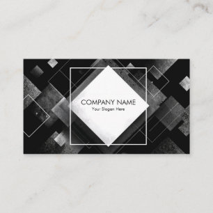 Industrial Concrete Texture Diamond Business Card
