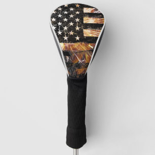 Industrial Construction Flag Sparks Golf Head Cover