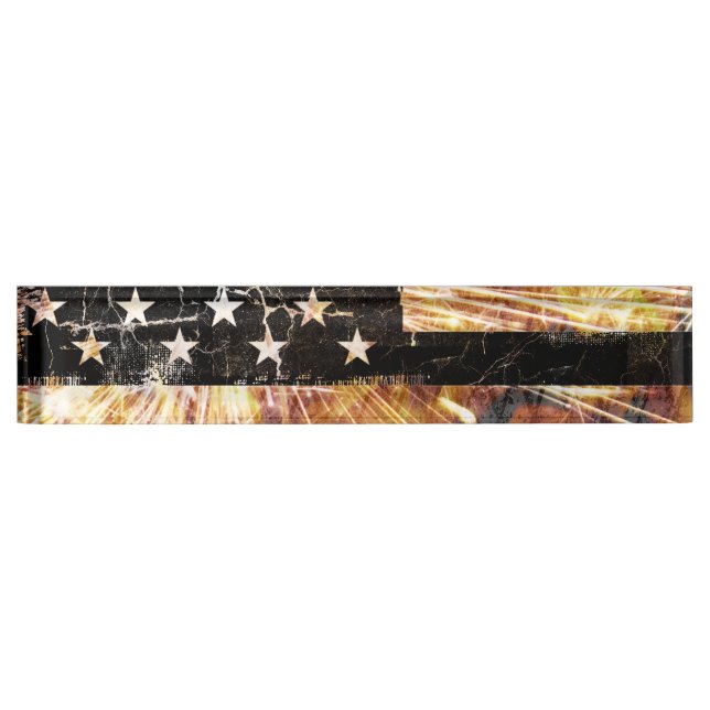 Industrial Construction Flag Sparks Nameplate (Front)