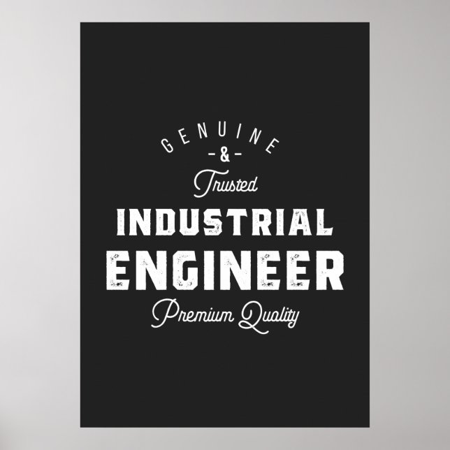 Industrial engineer, cool, engineer, engineering, poster (Front)