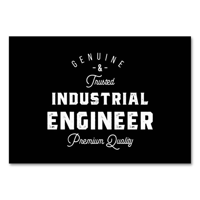 Industrial engineer, cool, engineer, engineering, table number (Front)