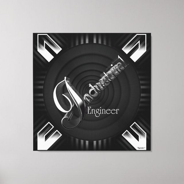 Industrial Engineer Deco Flare Canvas Print (Front)