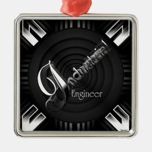 Industrial Engineer Deco Flare Metal Tree Decoration