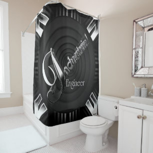Industrial Engineer Deco Flare Shower Curtain