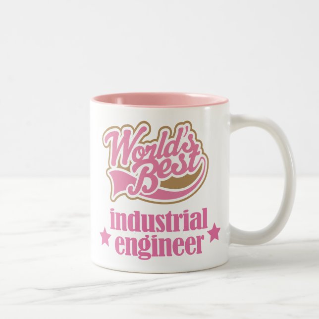 Industrial Engineer Gift (Worlds Best) Two-Tone Coffee Mug (Right)