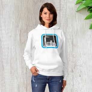 Industrial Factory Icon with Smokestacks Hoodie