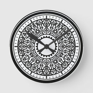 Industrial Geometric Emblem wallclock