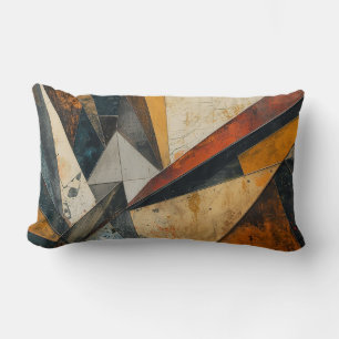 Industrial Geometry Fusion Abstract Surface Lumbar Cushion