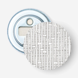 Industrial Grid-Black And White Modern Bauhaus Bottle Opener