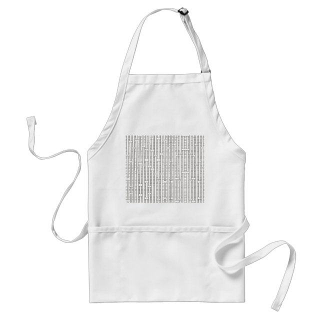 Industrial Grid-Black And White Modern Geometric Standard Apron (Front)