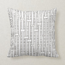 Industrial Grid-Black and White Modern Minimalist