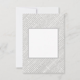 Industrial Grid-Modern Minimalist Geometric  Thank You Card
