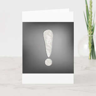 Industrial Grunge Exclamation Mark Symbol Card