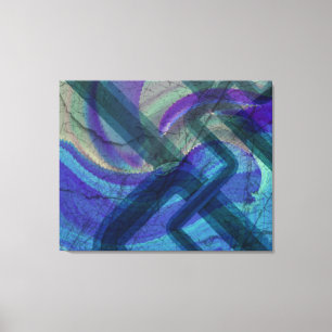 Industrial Landscape Abstract 4 stretched canvas