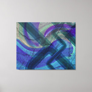 Industrial Landscape Abstract stretched canvas Print