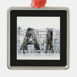 Industrial Letterform – AI Metal Tree Decoration