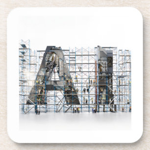 Industrial Letterform Architecture Art Coaster