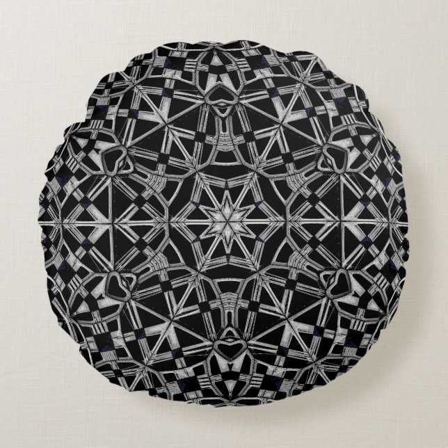 Industrial Mandala  Round Cushion (Front)