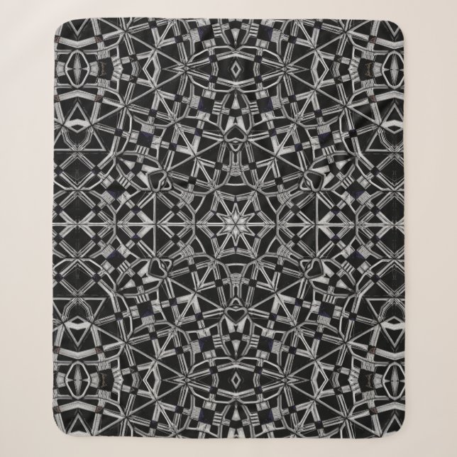 Industrial Mandala  Sherpa Blanket (Front)