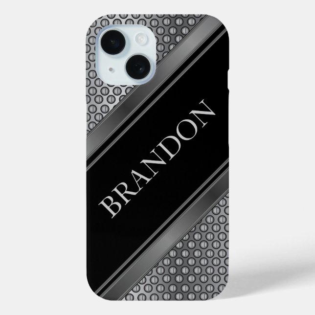 Industrial Metal and Black Case-Mate iPhone Case (Back)