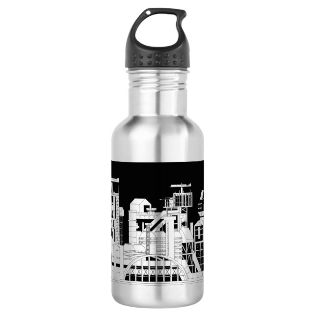 Industrial Metallurgical Combine Steel Water Bottl 532 Ml Water Bottle (Front)