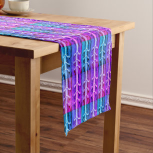 Industrial Minimalism Hot Pink Abstract Design - Short Table Runner