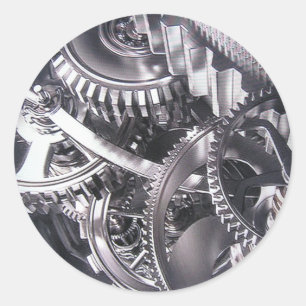 Industrial movement. classic round sticker