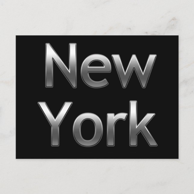 Industrial New York - On Black Postcard (Front)