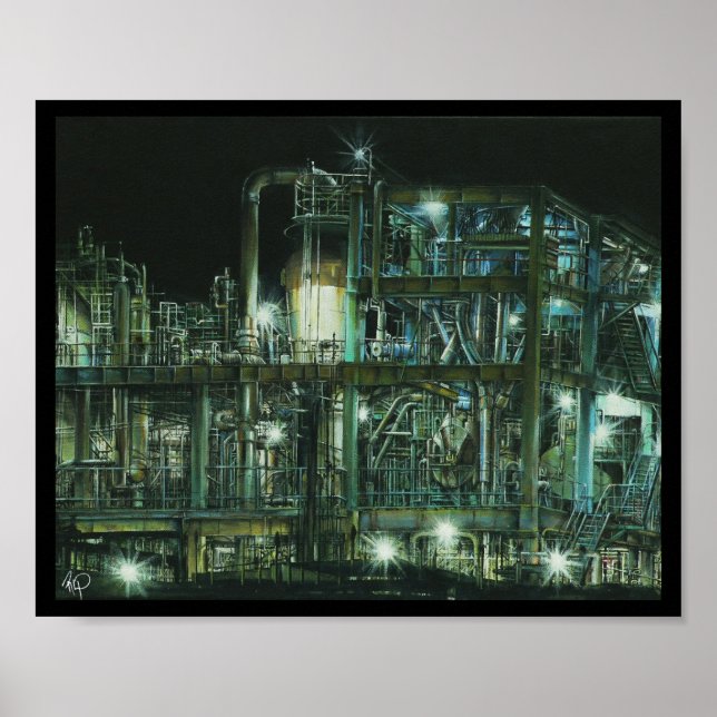 Industrial Painting - Original Acrylic Painting Poster (Front)