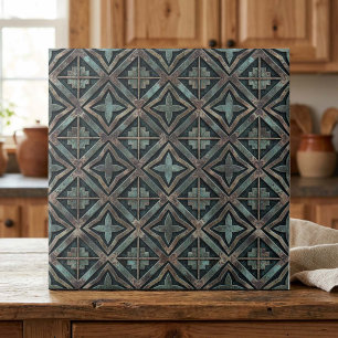 Industrial Patina Geometric #4 ID1227 Tile