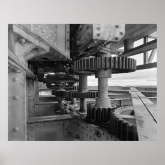 Industrial Photo - Railroad Bridge Turning Gear Poster
