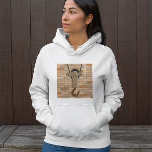 Industrial Pulley Hook Vintage Mechanical Design Hoodie