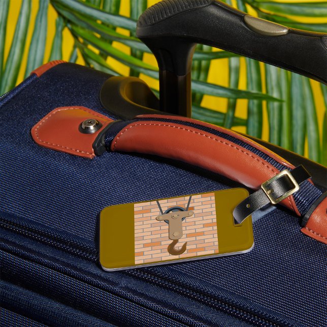 Industrial Pulley Hook Vintage Mechanical Design  Luggage Tag (Creator Uploaded)