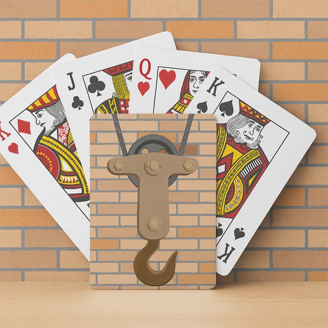 Industrial Pulley Hook Vintage Mechanical Design  Playing Cards (Creator Uploaded)