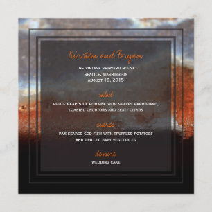 Industrial Rust Steel Grunge Photo Wedding Menu