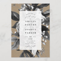 Industrial Rustic Chic Floral Wedding Kraft