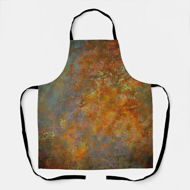 Industrial  Rustic Rust Inspired Art Home Interior Apron (Front)