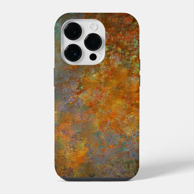Industrial Rustic Rusty Copper Inspired Art iPhone Case (Back)