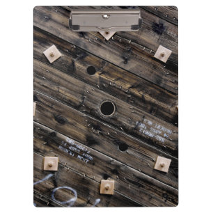 Industrial Rustic Wooden Wire Spool Clipboard