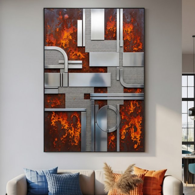 Industrial Rusty Metal Steampunk Geometric Poster (Creator Uploaded)