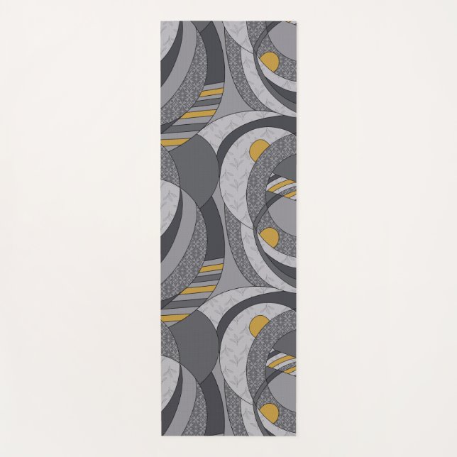 Industrial Spirals – Abstract Grunge-Inspired  Yoga Mat (Front)