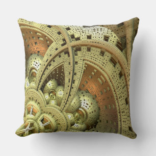 Industrial Steam Punk Cogwheels Cushion
