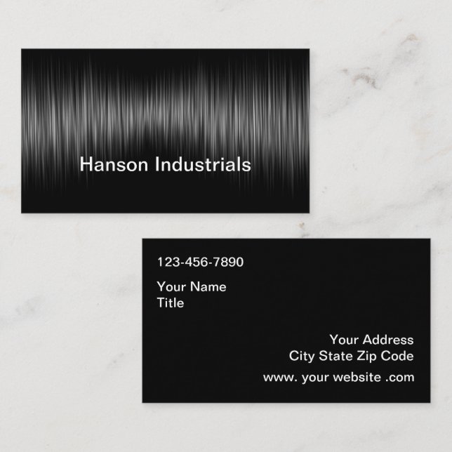Industrial Theme Business Cards (Front/Back)